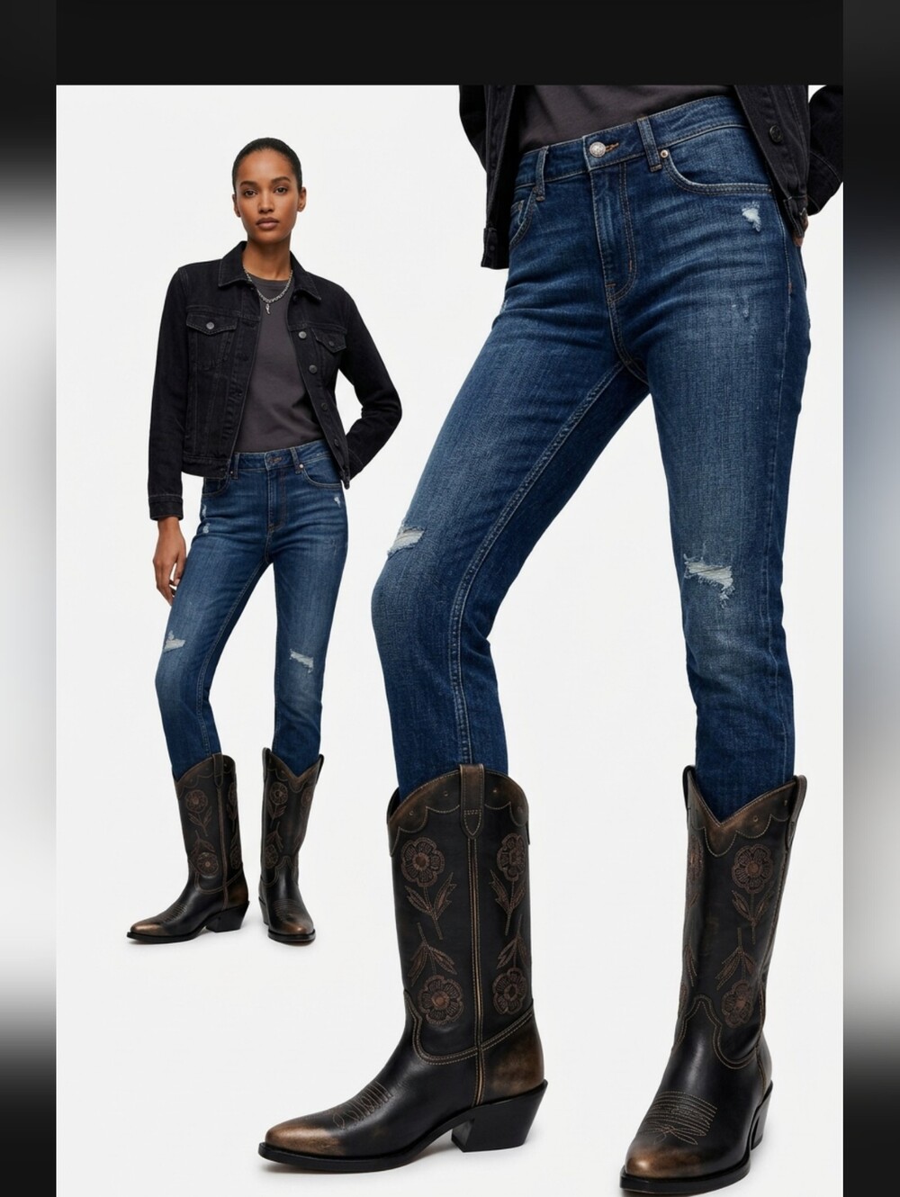 Coach Aria Leather Cowboy Boots